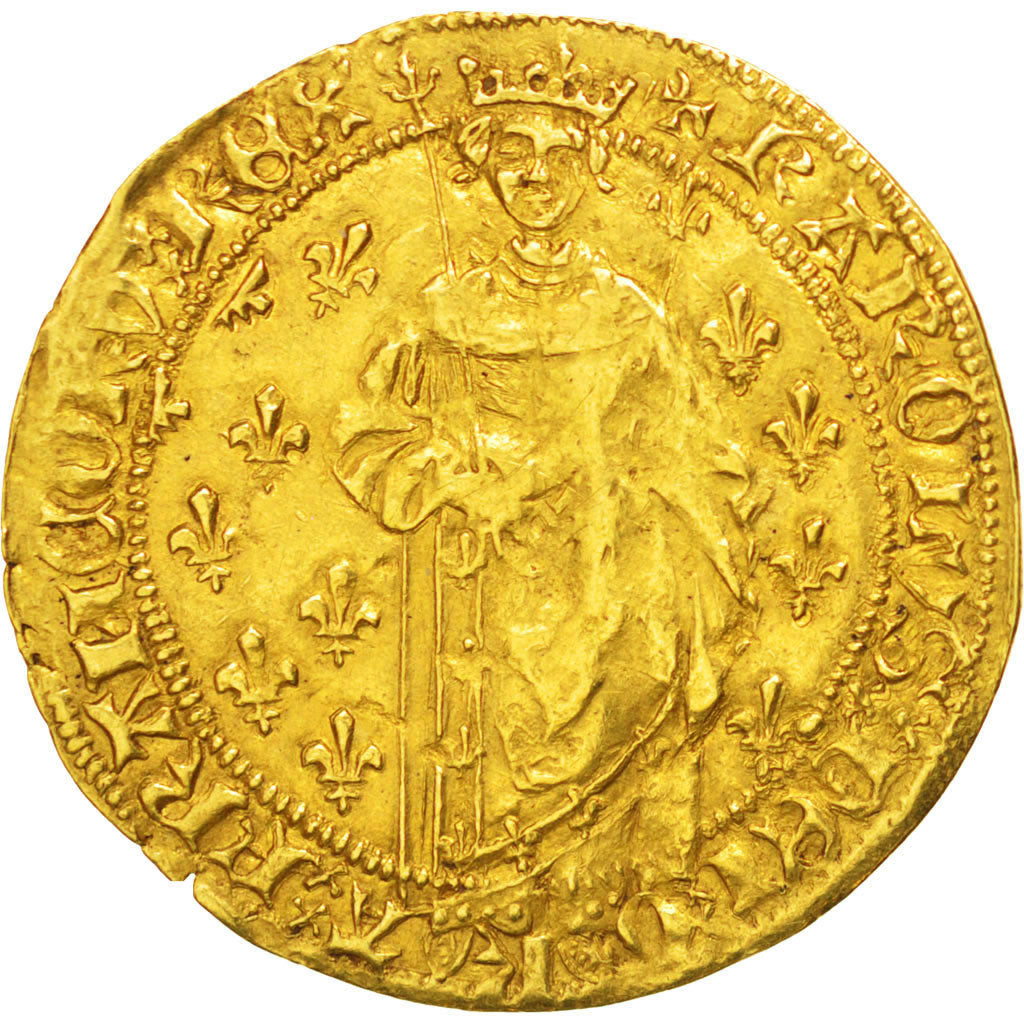 FRANCE, Royal d'or, Poitiers, EF(40-45), Gold, Duplessy #455A, 3.75
