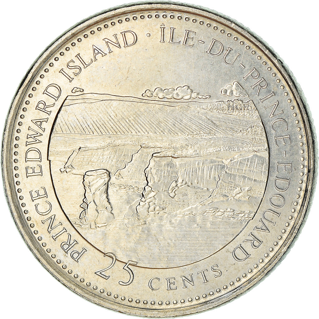 Coin, Canada, Elizabeth II, 25 Cents, 1992, Royal Canadian Mint, Ottawa