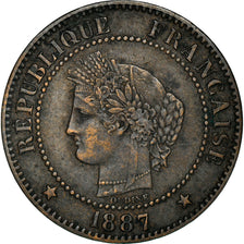 Coin, France, Cérès, 2 Centimes, 1887, Paris, EF(40-45), Bronze, KM:827.1