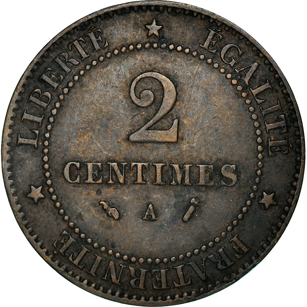 Coin, France, Cérès, 2 Centimes, 1887, Paris, EF(40-45), Bronze, KM:827.1