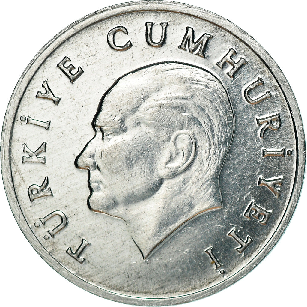 Coin, Turkey, Lira, 1989, MS(64), Aluminum, KM:962.2