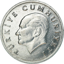 Coin, Turkey, Lira, 1989, MS(64), Aluminum, KM:962.2