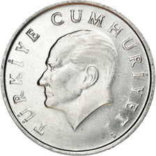 Coin, Turkey, 5 Lira, 1989, MS(64), Aluminum, KM:963