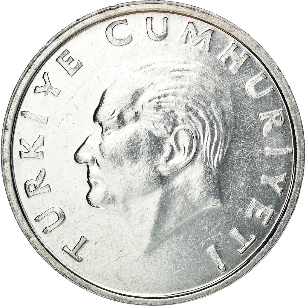 Coin, Turkey, 25 Lira, 1989, MS(64), Aluminum, KM:975