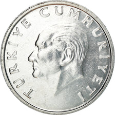 Coin, Turkey, 25 Lira, 1989, MS(64), Aluminum, KM:975
