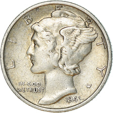 Moneta, Stati Uniti, Mercury Dime, Dime, 1941, U.S. Mint, Philadelphia, BB+
