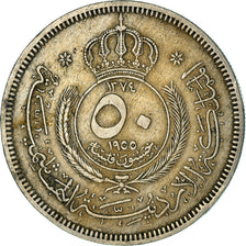 Coin, Jordan, Hussein, 50 Fils, 1/2 Dirham, 1955, EF(40-45), Copper-nickel