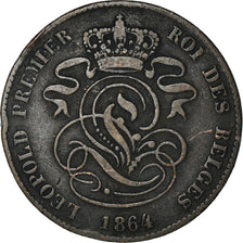 Coin, Belgium, Leopold I, 2 Centimes, 1864, VF(30-35), Copper, KM:4.2
