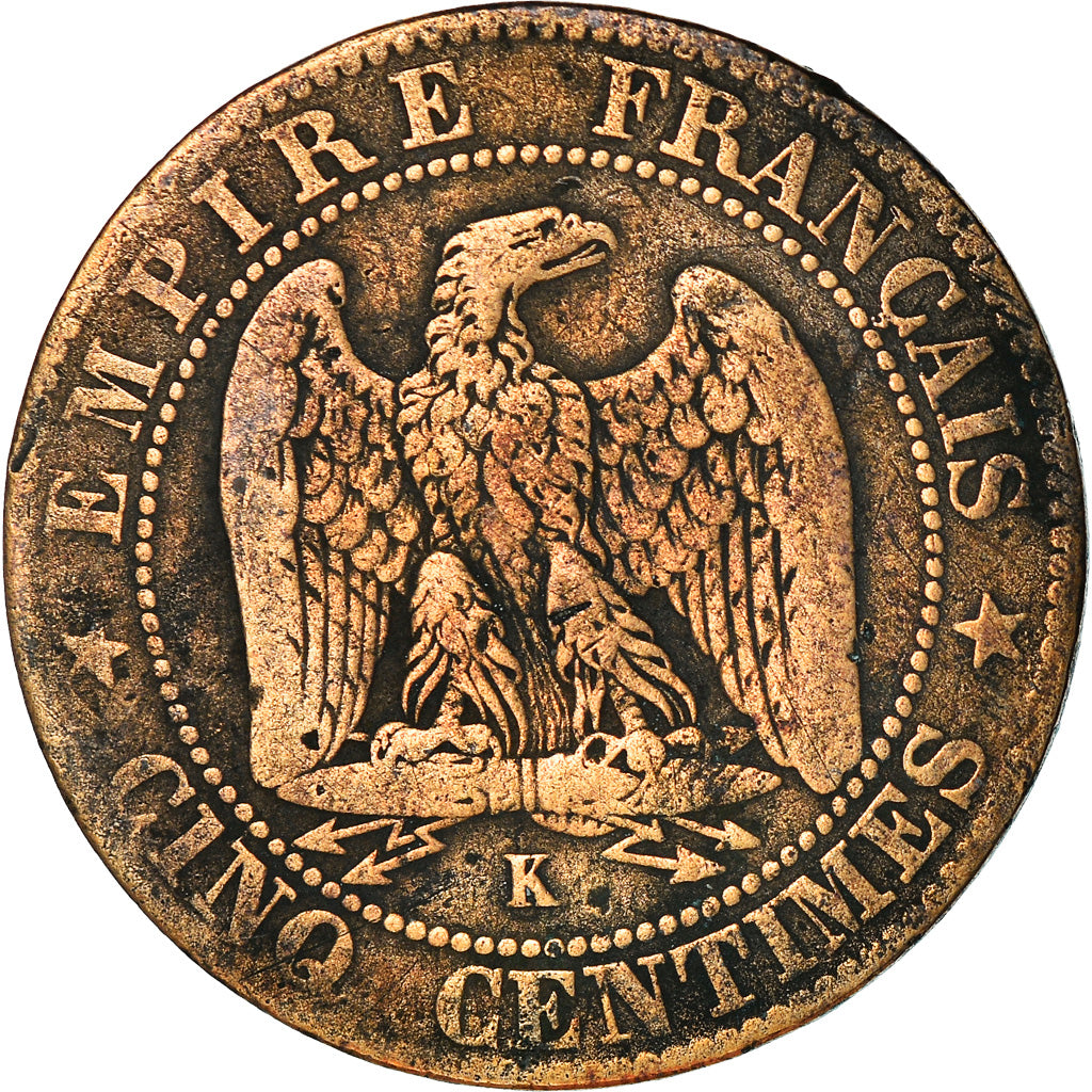 Münze, Frankreich, Napoleon III, Napoléon III, 5 Centimes, 1855, Bordeaux