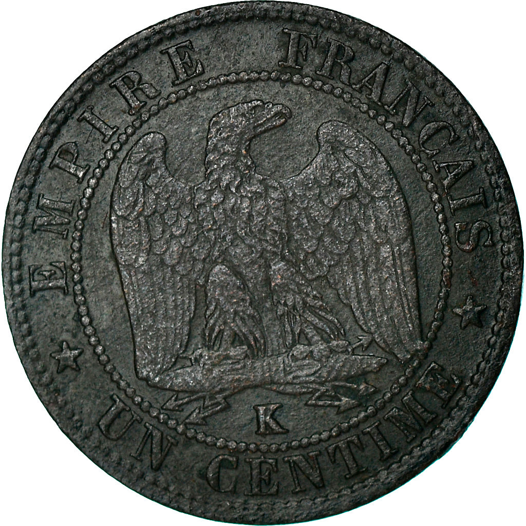 Moneda, Francia, Napoleon III, Napoléon III, Centime, 1861, Bordeaux, MBC