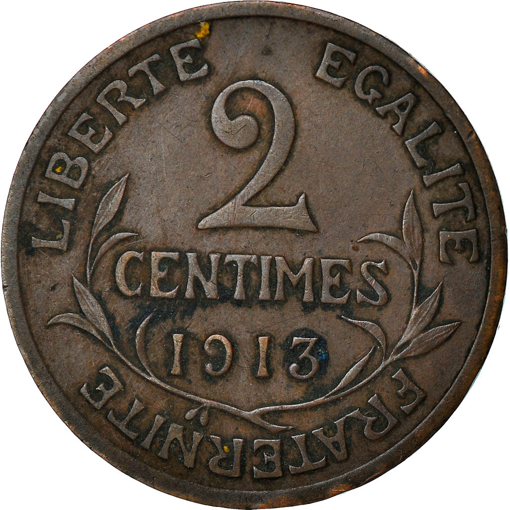 Coin, France, Dupuis, 2 Centimes, 1913, Paris, EF(40-45), Bronze, KM:841