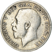 Coin, Great Britain, George V, 6 Pence, 1916, VF(20-25), Silver, KM:815