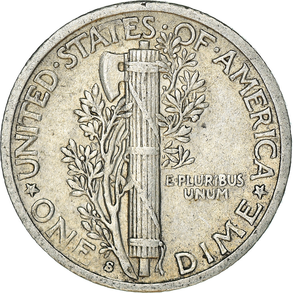 Moneta, Stati Uniti, Mercury Dime, Dime, 1941, U.S. Mint, San Francisco, BB+