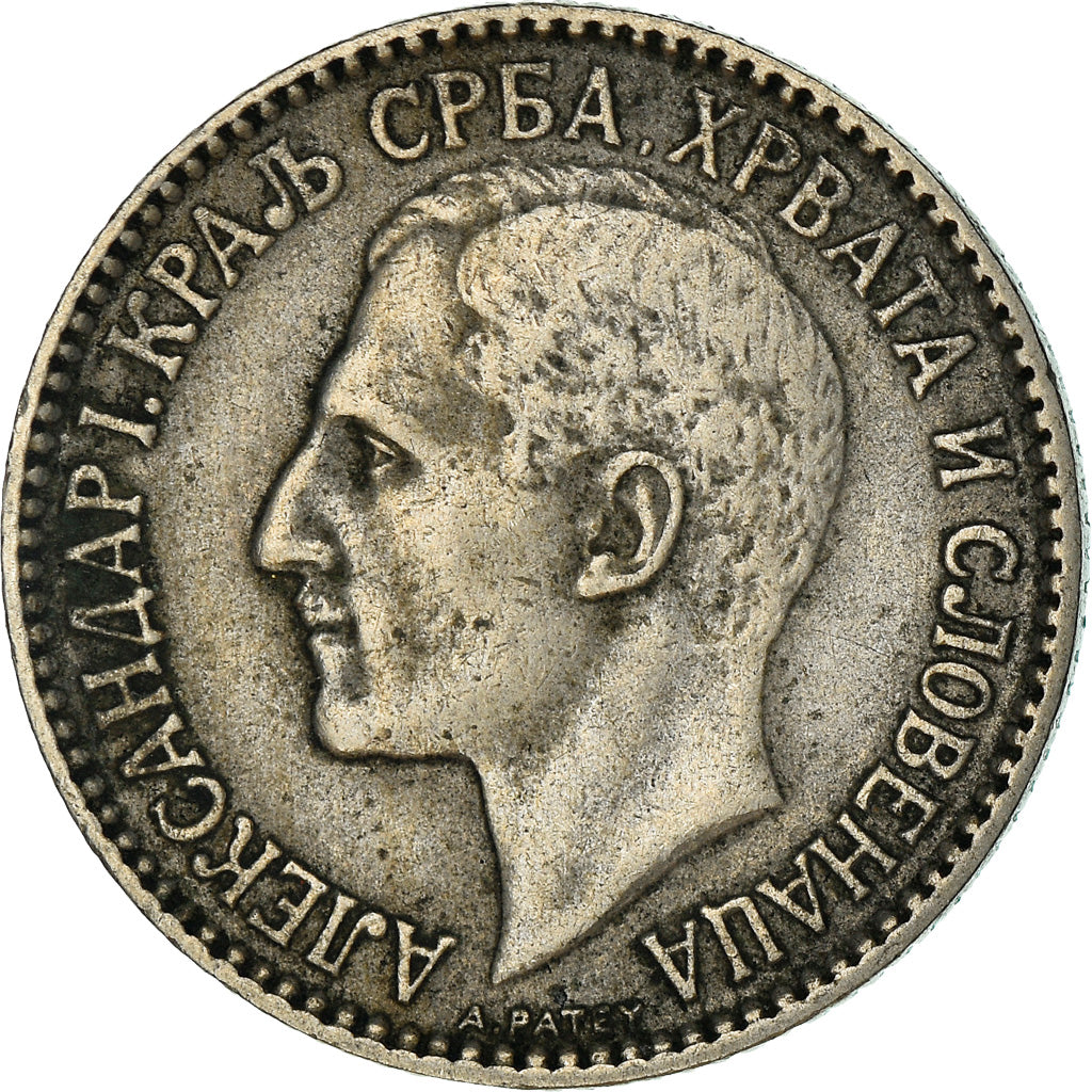 Moneta, Iugoslavia, Alexander I, Dinar, 1925, Poissy, BB+, Nichel-bronzo, KM:5