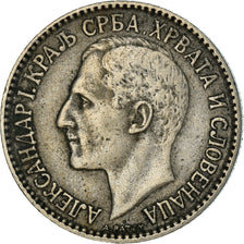 Moneta, Iugoslavia, Alexander I, Dinar, 1925, Poissy, BB+, Nichel-bronzo, KM:5