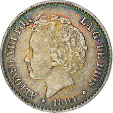 Monnaie, Espagne, Alfonso XIII, 50 Centimos, 1894, Madrid, TTB+, Argent, KM:703