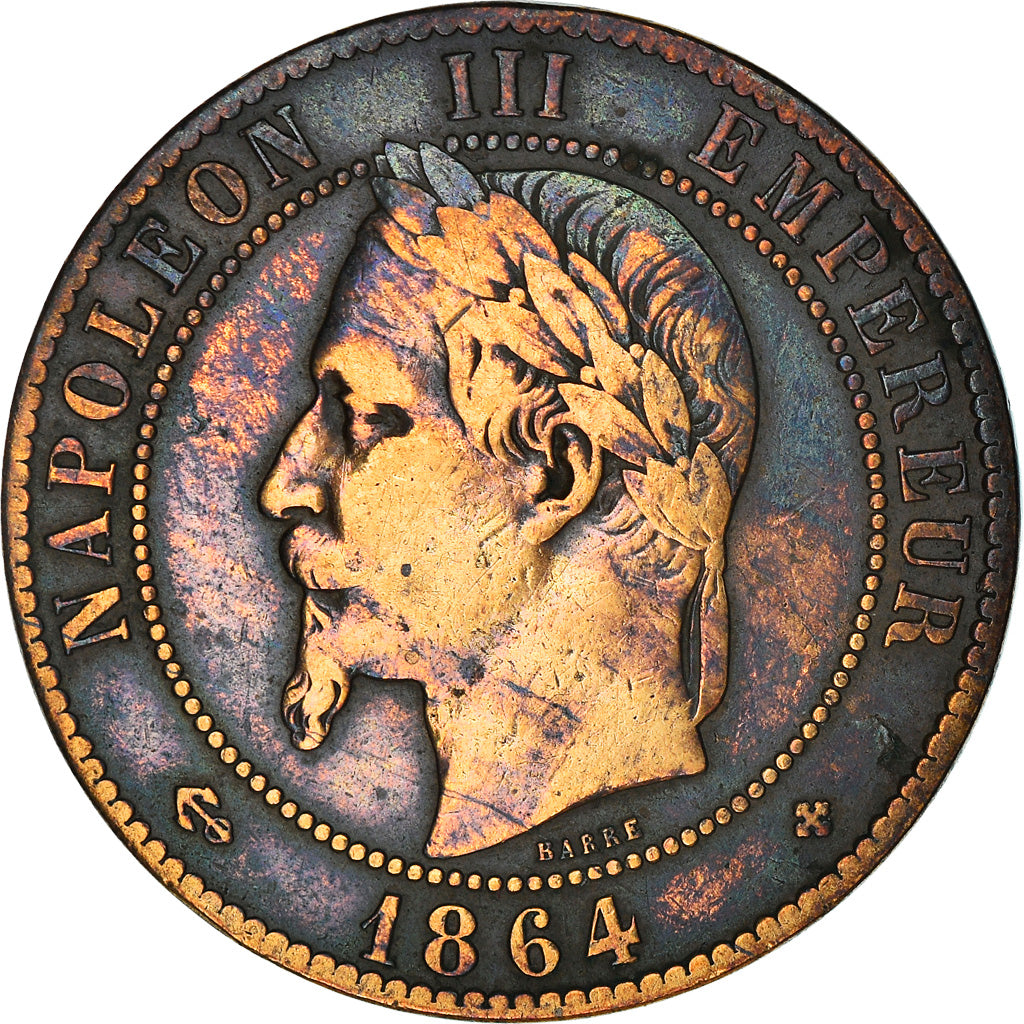 Coin, France, Napoleon III, Napoléon III, 10 Centimes, 1864, Strasbourg
