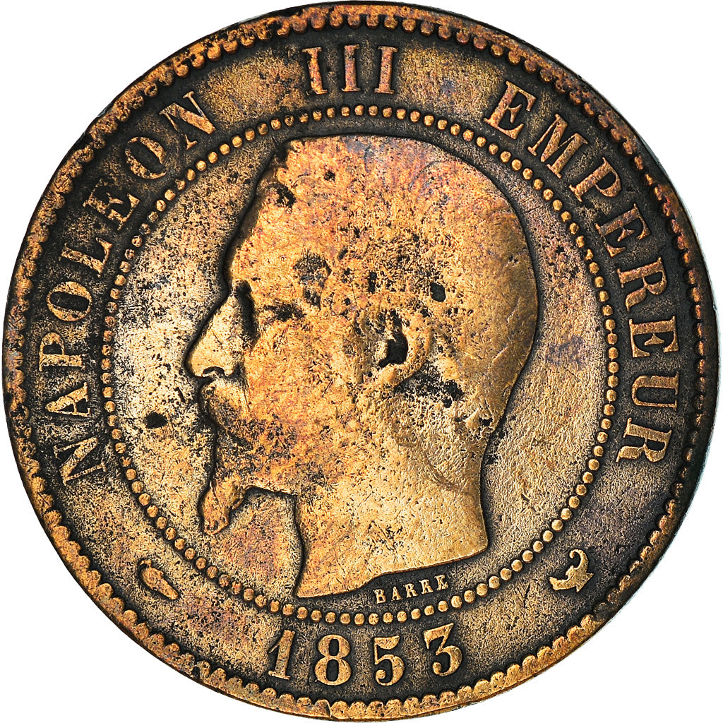 Moneta, Francja, Napoleon III, Napoléon III, 10 Centimes, 1853, Lille
