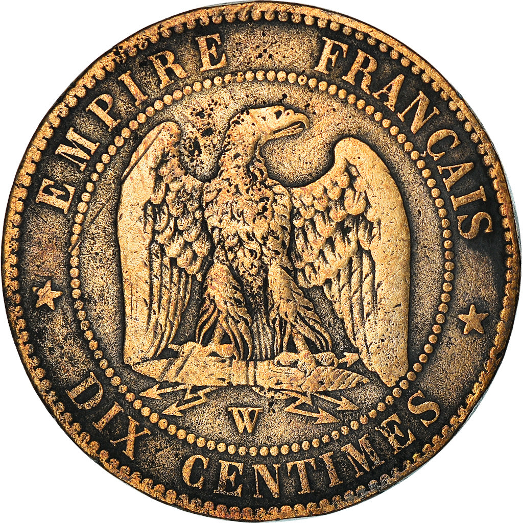 Moneta, Francja, Napoleon III, Napoléon III, 10 Centimes, 1853, Lille