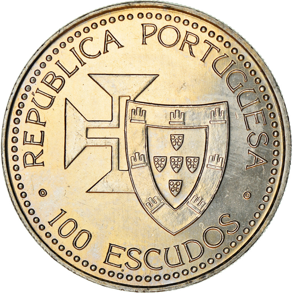 Coin, Portugal, 100 Escudos, 1989, MS(64), Copper-nickel, KM:647