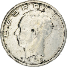 Münze, Belgien, 50 Francs, 50 Frank, 1939, SS, Silber, KM:122.1
