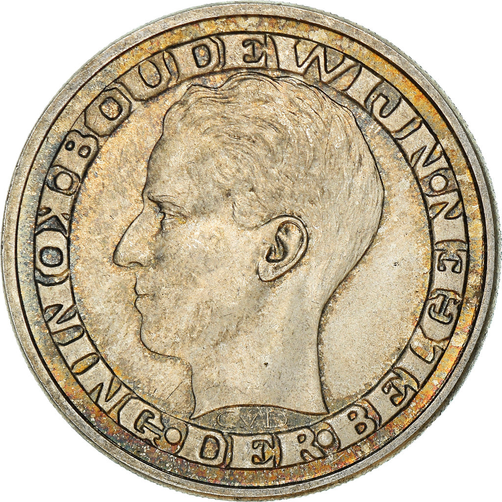 Coin, Belgium, Baudouin I, 50 Francs, 50 Frank, 1958, AU(55-58), Silver