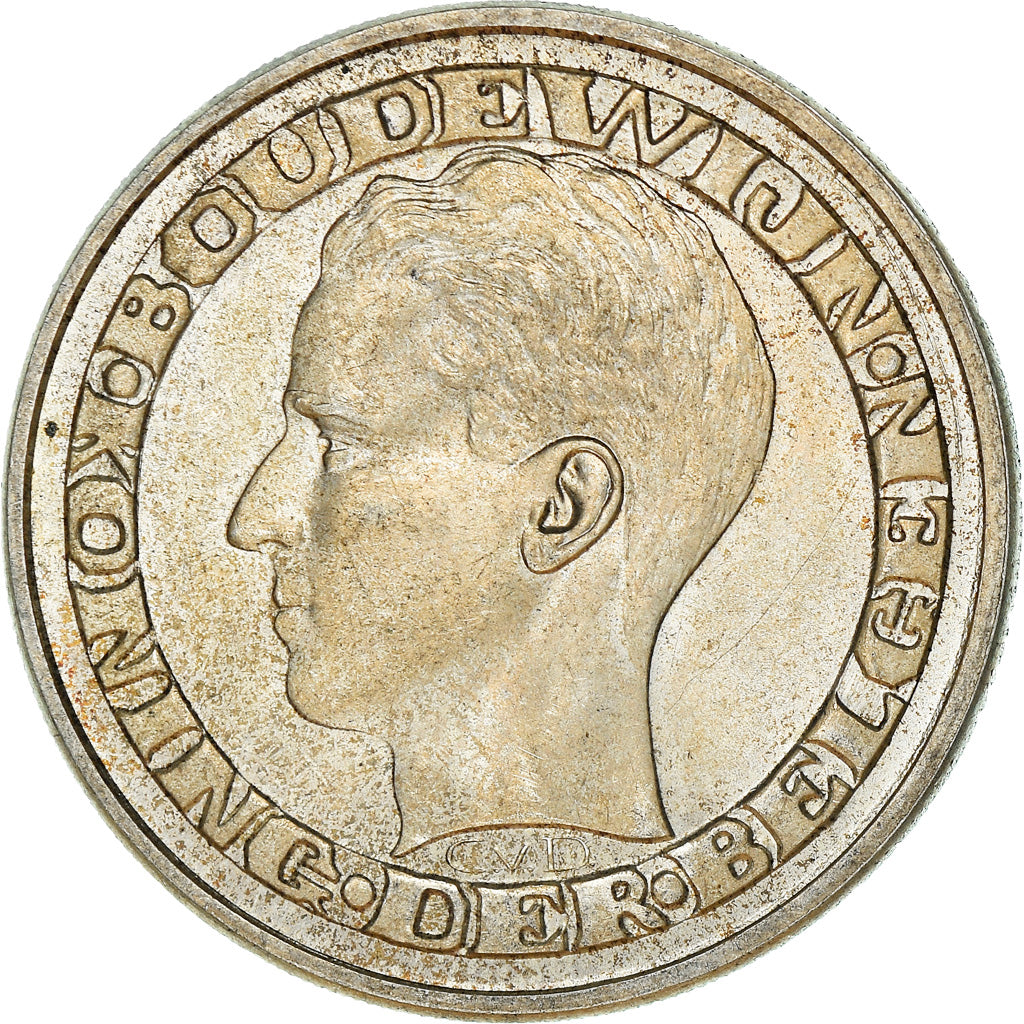 Coin, Belgium, Baudouin I, 50 Francs, 50 Frank, 1958, AU(50-53), Silver