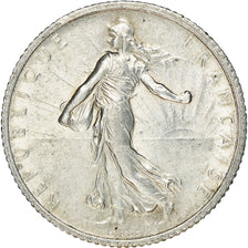 Coin, France, Semeuse, Franc, 1917, Paris, MS(60-62), Silver, KM:844.1