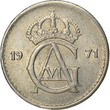 Monnaie, Suède, Gustaf VI, 25 Öre, 1971, TTB+, Copper-nickel, KM:836