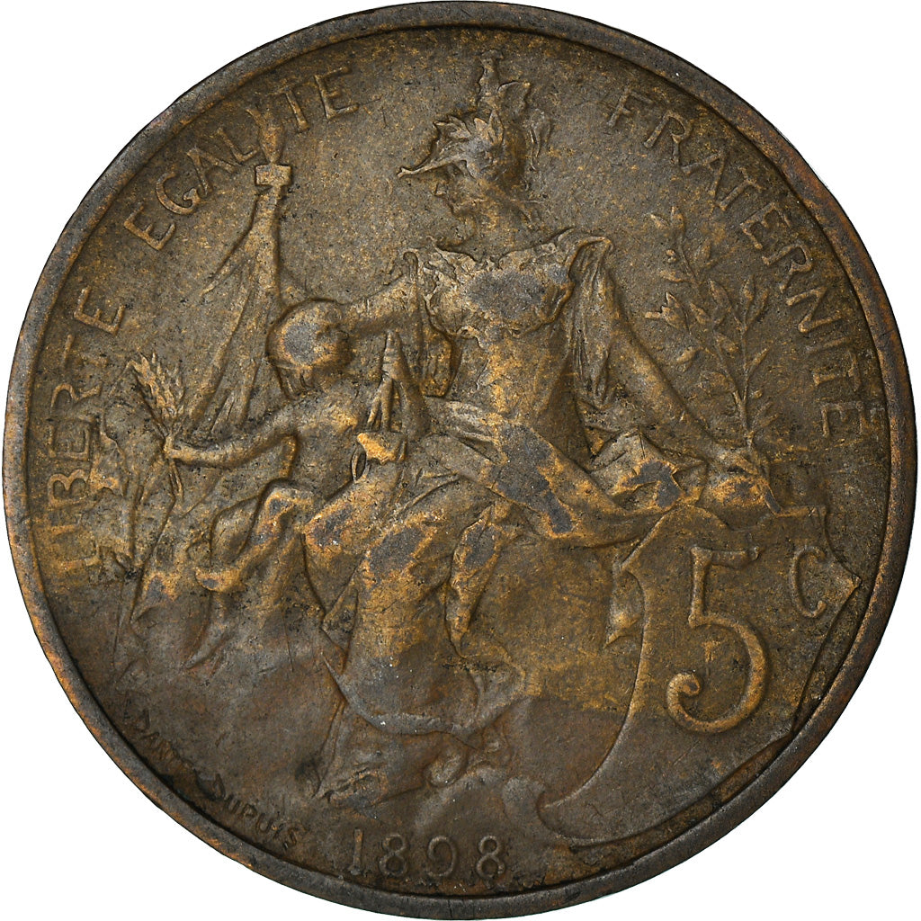 Coin, France, Dupuis, 5 Centimes, 1898, Paris, EF(40-45), Bronze, KM:842