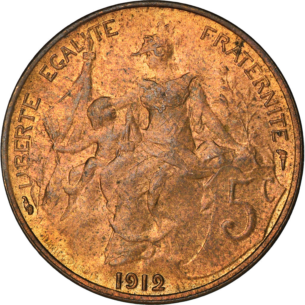 Coin, France, Dupuis, 5 Centimes, 1912, Paris, AU(50-53), Bronze, KM:842
