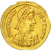 Honorius, Solidus, Milan, BB+, Oro, RIC:1206