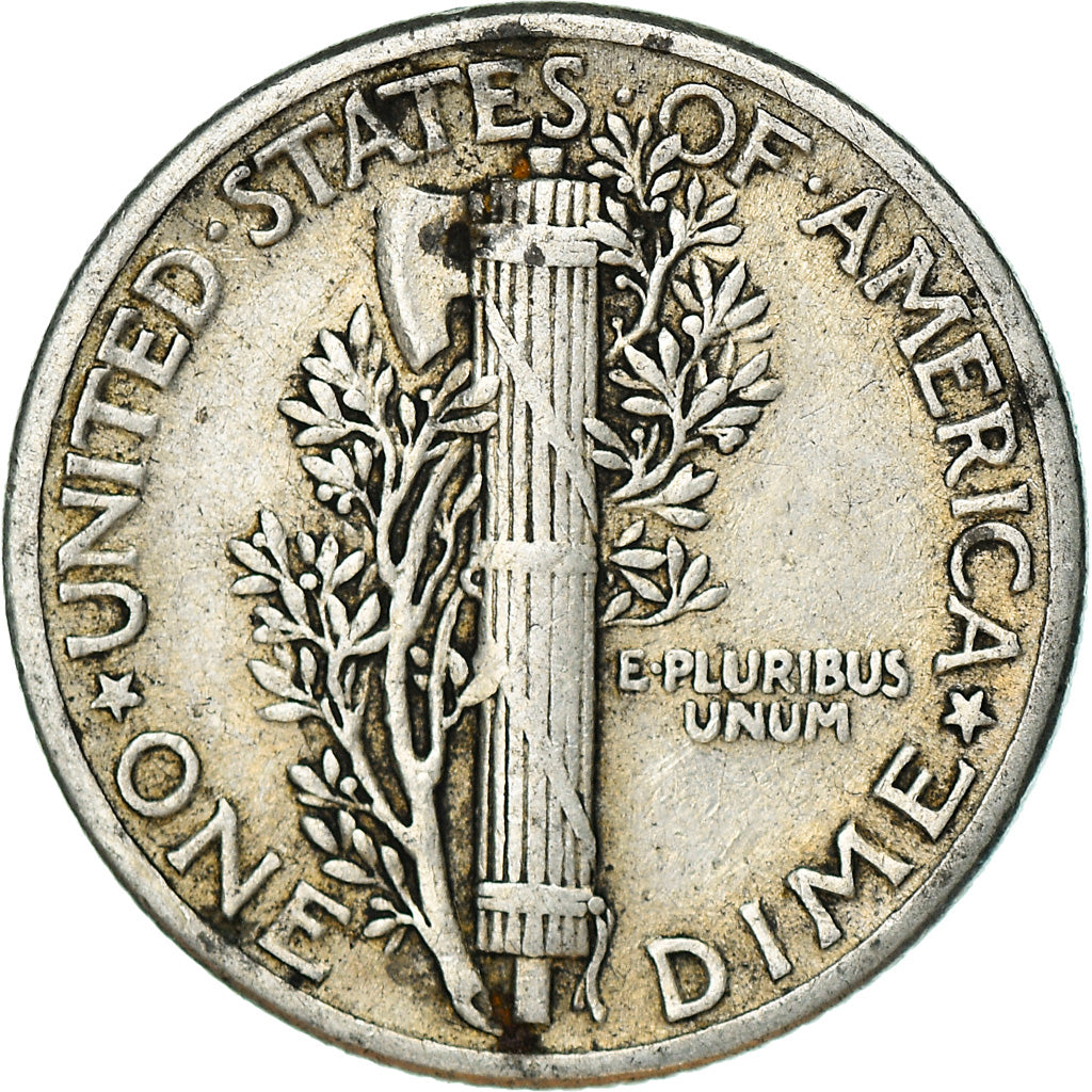 Coin, United States, Mercury Dime, Dime, 1939, U.S. Mint, Philadelphia