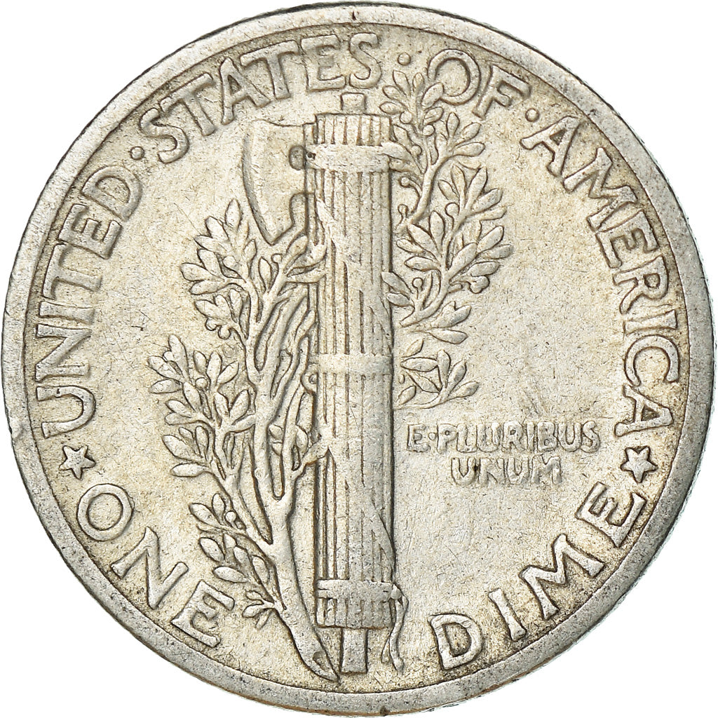 Moneta, Stati Uniti, Mercury Dime, Dime, 1939, U.S. Mint, Philadelphia, BB+