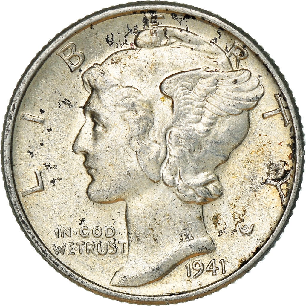 Moneda, Estados Unidos, Mercury Dime, Dime, 1941, U.S. Mint, Philadelphia, EBC+