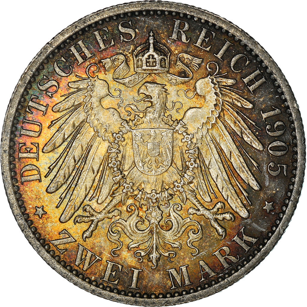 Münze, Deutsch Staaten, PRUSSIA, Wilhelm II, 2 Mark, 1905, Berlin, VZ, Silber