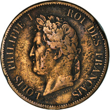 Coin, FRENCH COLONIES, Louis - Philippe, 10 Centimes, 1844, Paris, VF(30-35)