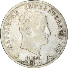 Münze, Italien Staaten, KINGDOM OF NAPOLEON, Napoleon I, 5 Lire, 1812, Milan