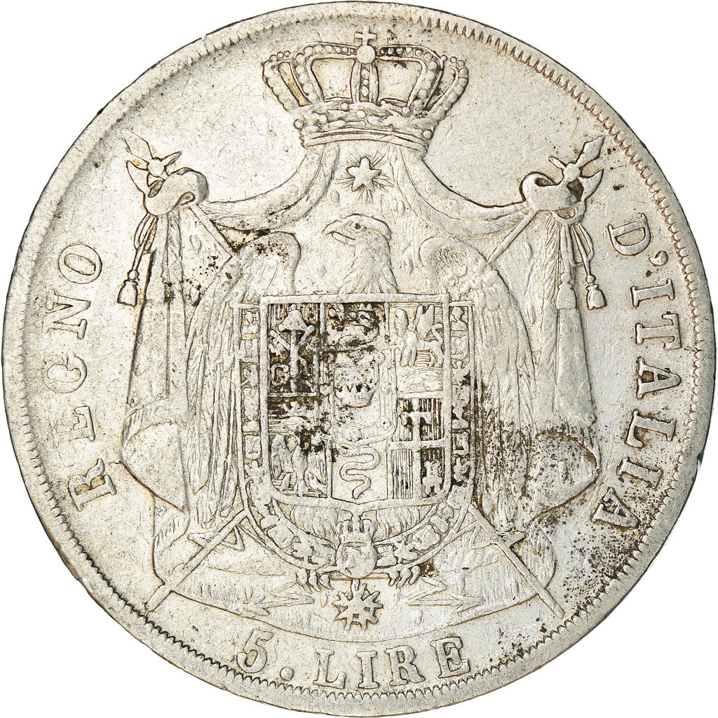 Münze, Italien Staaten, KINGDOM OF NAPOLEON, Napoleon I, 5 Lire, 1812, Milan