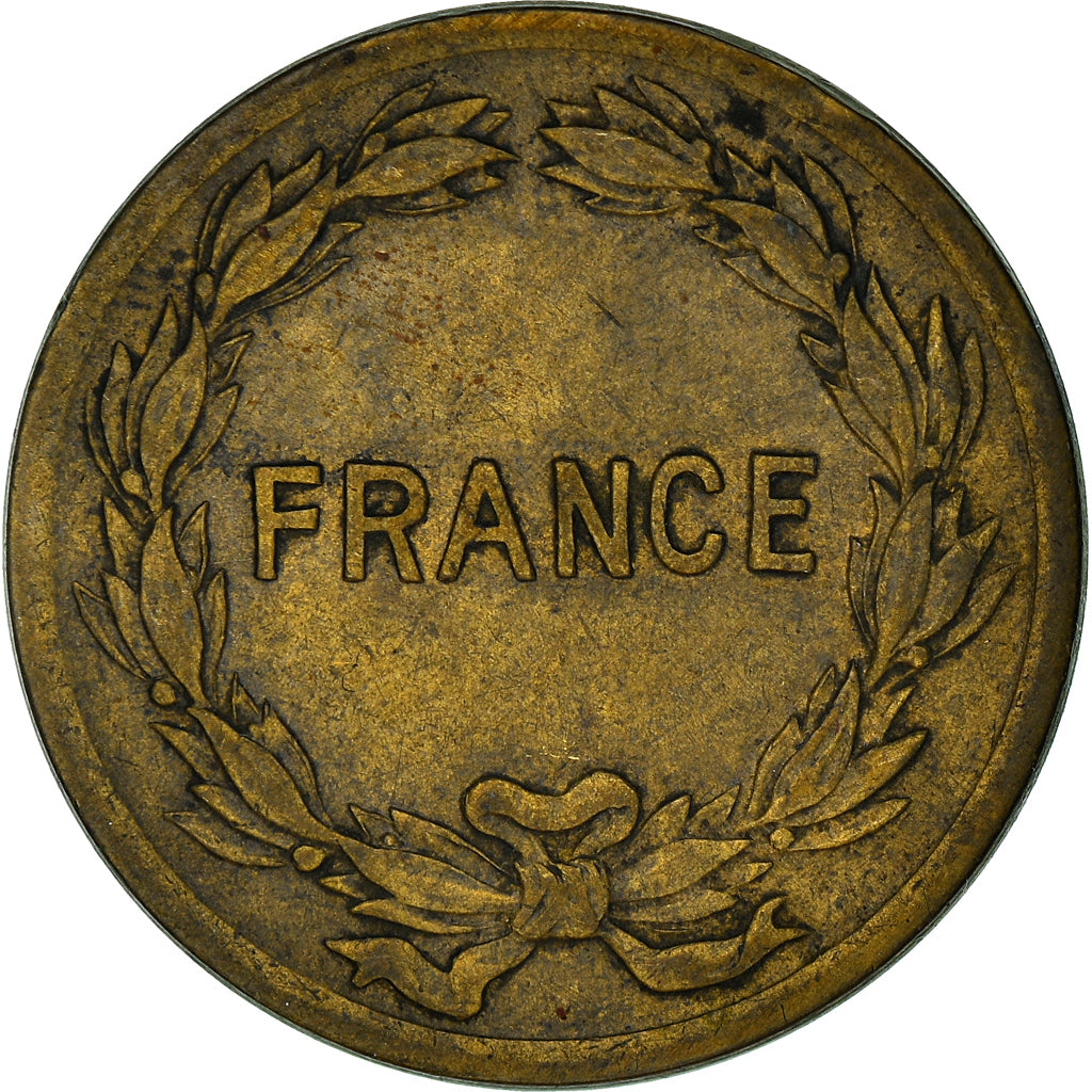 Coin, France, France Libre, 2 Francs, 1944, Philadelphia, VF(30-35), Brass