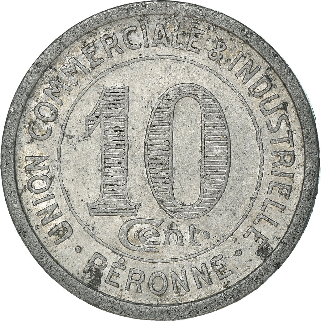 Monnaie, France, Union Commerciale et Industrielle, Péronne, 10 Centimes, 1922