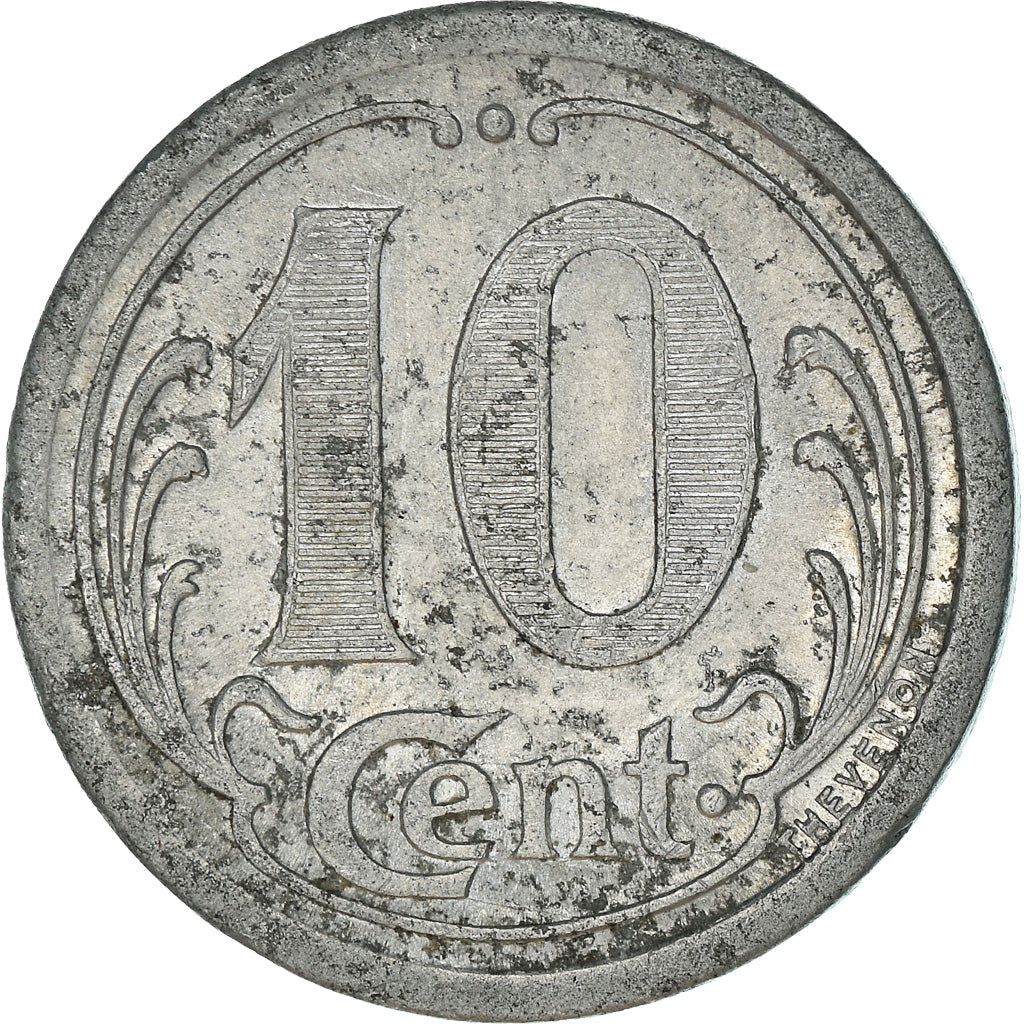 Monnaie, France, Union Commerciale, Ham, 10 Centimes, 1922, TB+, Aluminium