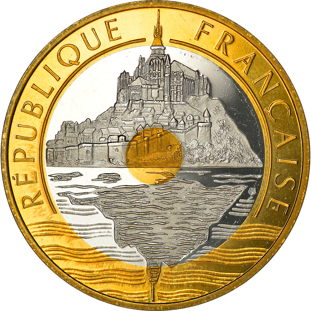 Münze, Frankreich, Mont Saint Michel, 20 Francs, 1999, Paris, STGL