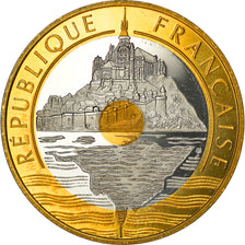 Münze, Frankreich, Mont Saint Michel, 20 Francs, 1999, Paris, STGL