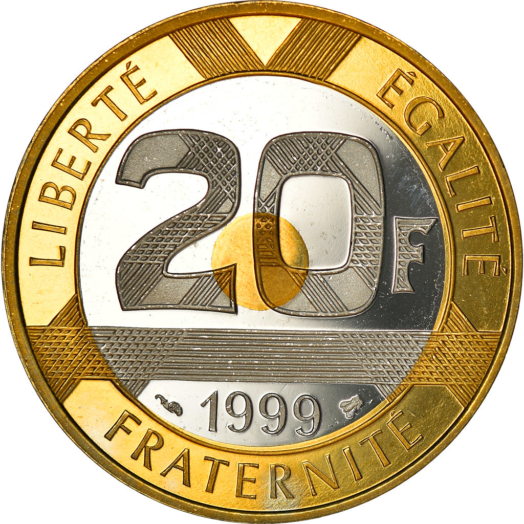 Münze, Frankreich, Mont Saint Michel, 20 Francs, 1999, Paris, STGL