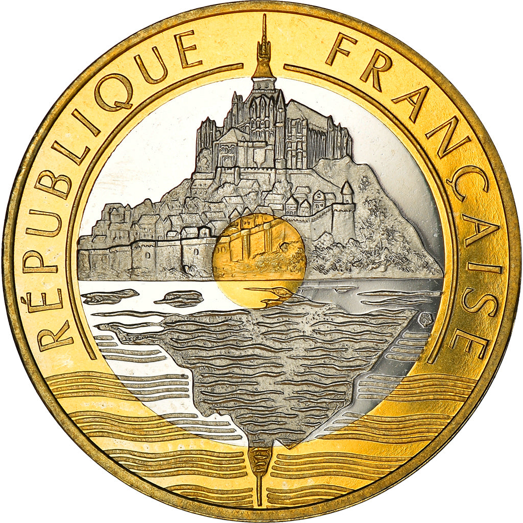 Coin, France, Mont Saint Michel, 20 Francs, 2001, Paris, MS(65-70)