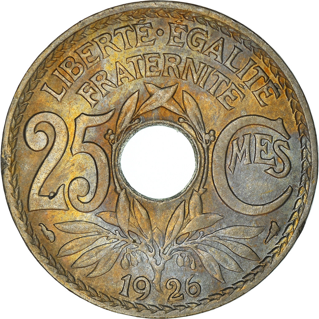 Moneta, Francia, Lindauer, 25 Centimes, 1926, BB, Rame-nichel, KM:867a