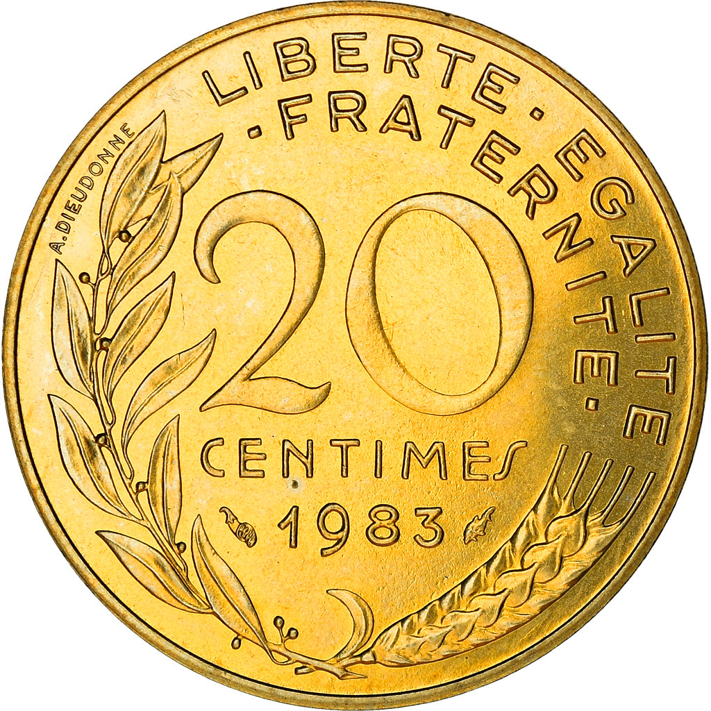 Moneta, Francia, Marianne, 20 Centimes, 1983, Paris, SPL+, Alluminio-bronzo