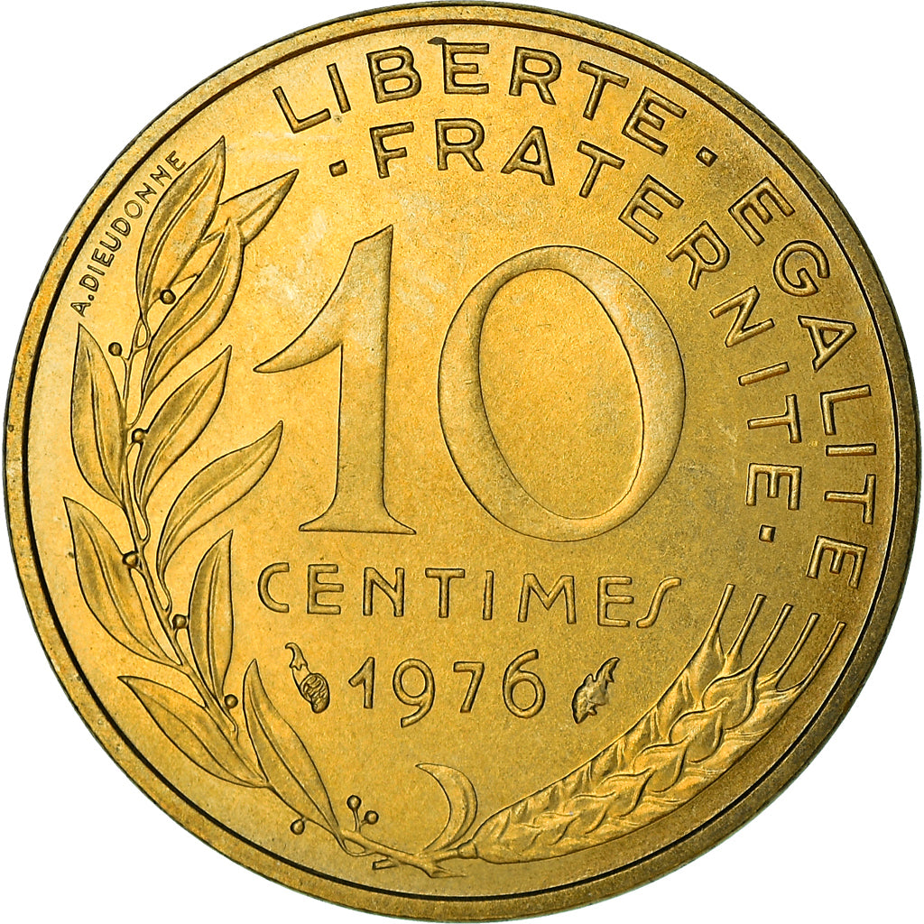 Monnaie, France, Marianne, 10 Centimes, 1976, Paris, SUP+, Aluminum-Bronze
