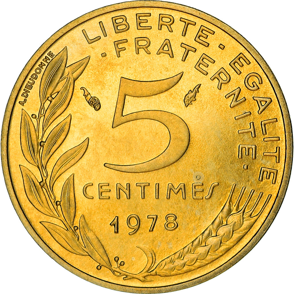 Moneta, Francia, Marianne, 5 Centimes, 1978, Paris, SPL, Alluminio-bronzo